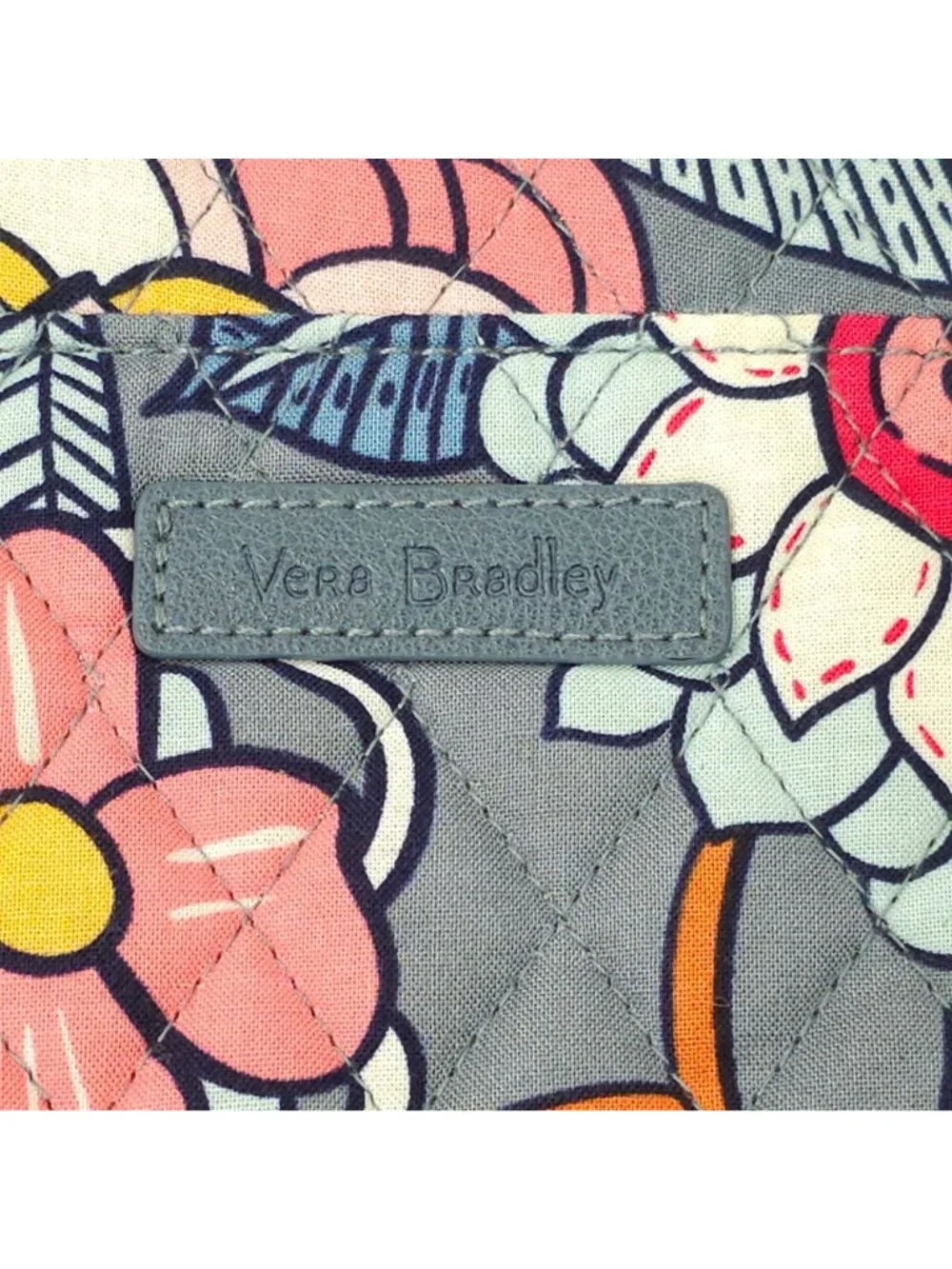 Vera Bradley Hanging Organizer Cosmetic Makeup Travel Bag Tropical Evening Gray - Picture 5 of 15